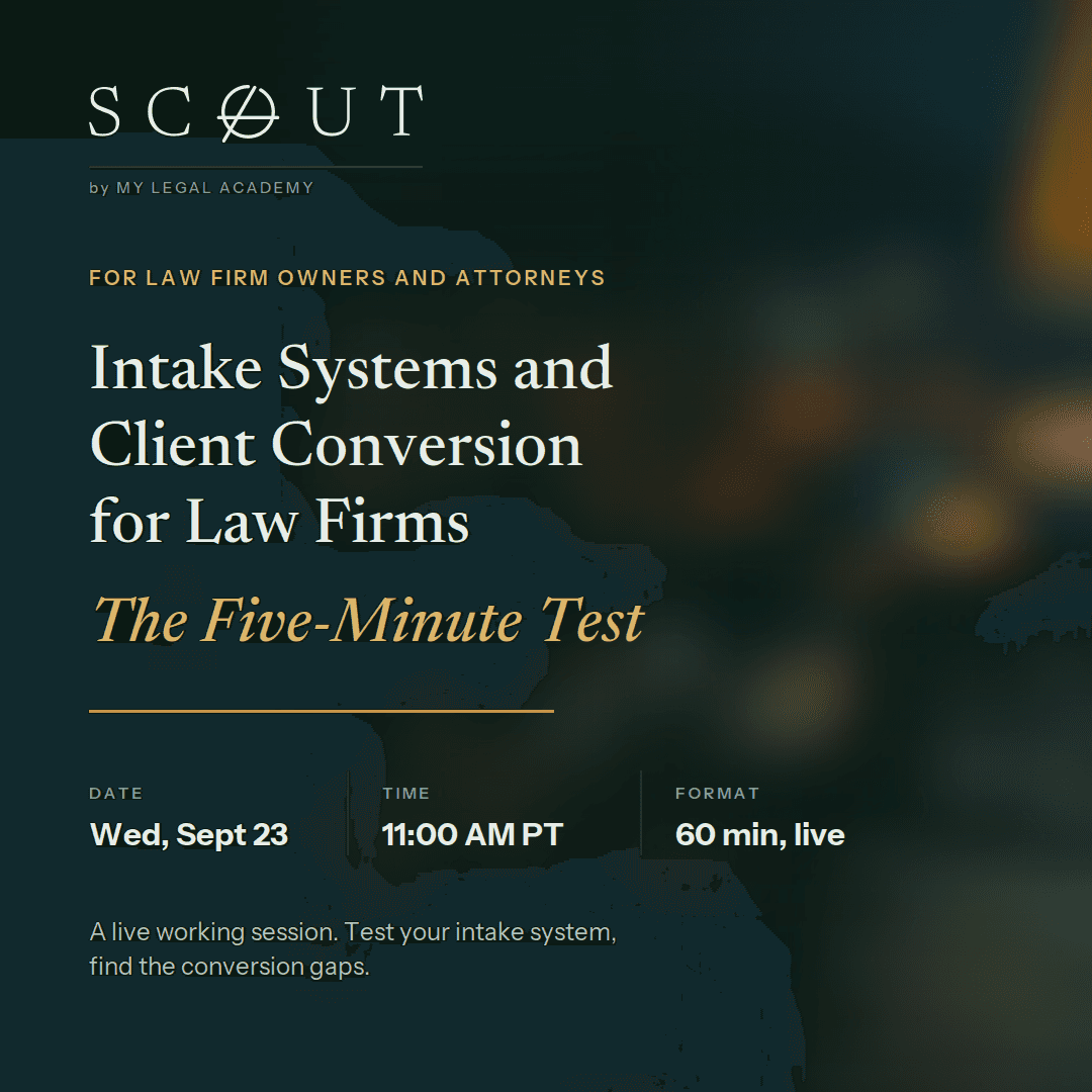 Intake Systems and Client Conversion for Law Firms: The Five-Minute Test